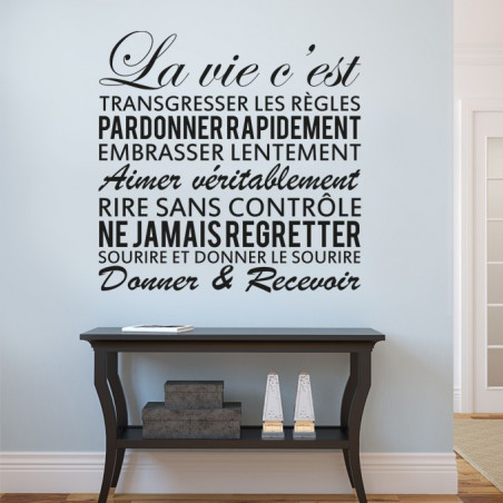 stickers citation sur la vie