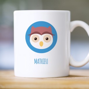 Mug enfant hibou personnalisé