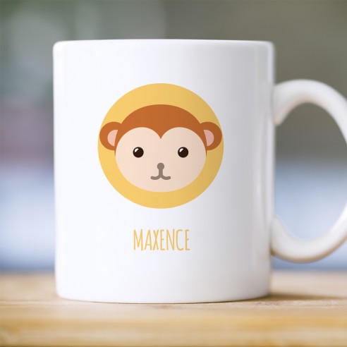 Mug enfant singe personnalisé