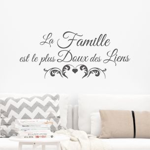 Stickers Citation Famille Decoration Murale Texte Proverbe