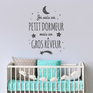 Sticker petit dormeur mais gros rêveur