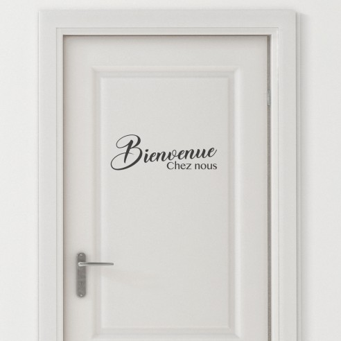 Sticker porte bienvenue