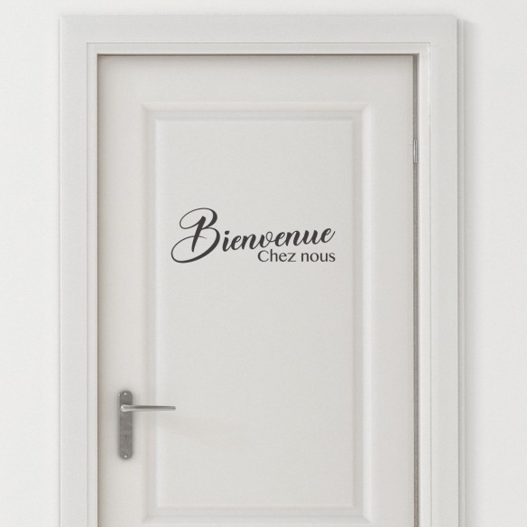 Sticker porte bienvenue