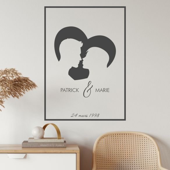 stickers couple personnalisé
