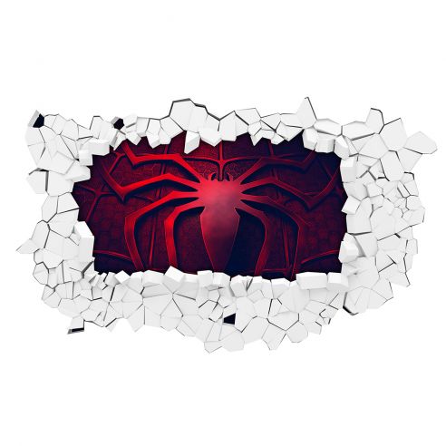 Sticker 3D logo spiderman