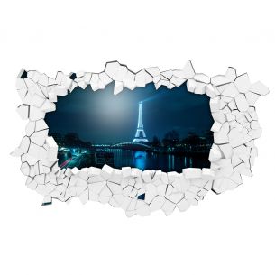 Sticker 3D tour eiffel de nuit