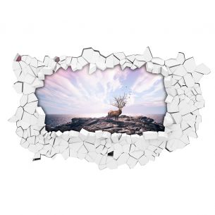 Sticker 3D design cerf