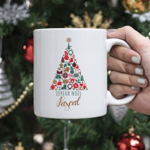Mug à personnaliser Joyeux Noël Sapin