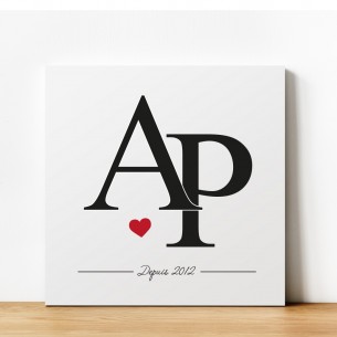 Tableau couple initiales