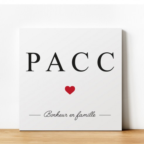 Tableau personnalisé famille initiales Tableau personnalisé famille initiales