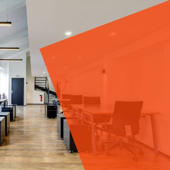 Adhésif transparent Orange rouge