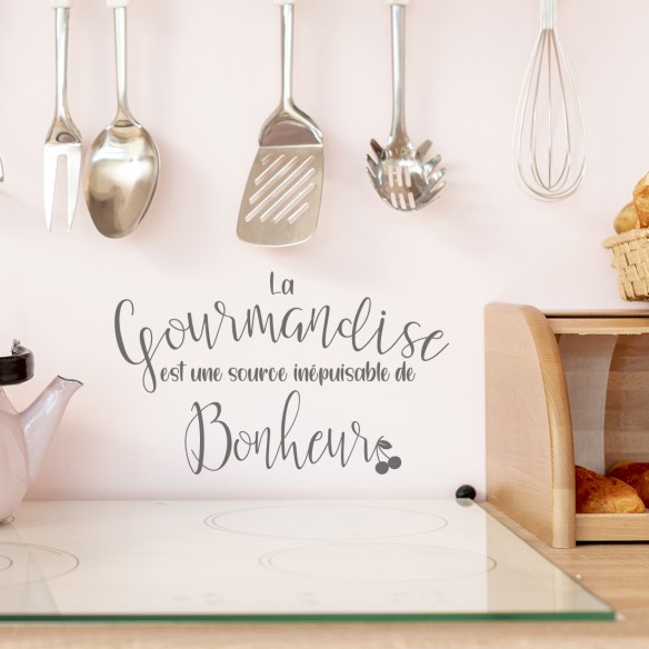 sticker mural cuisine
