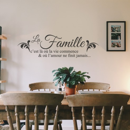 Sticker la famille c'est là où la vie...