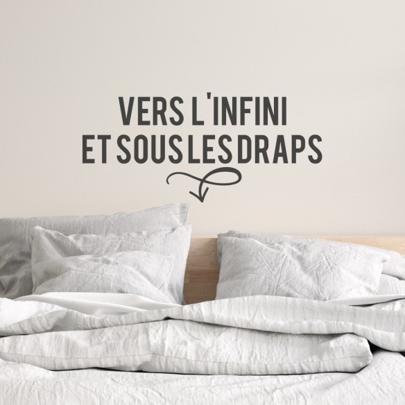 stickers Vers l'infini et sous les draps