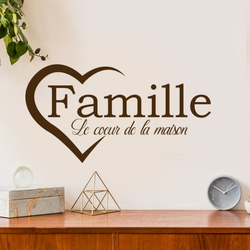 Sticker famille le coeur de la maison