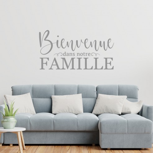 Sticker bienvenue dans notre famille