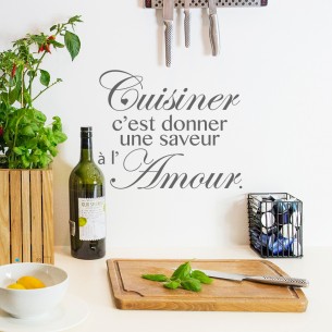 Stickers cuisiner c'est...