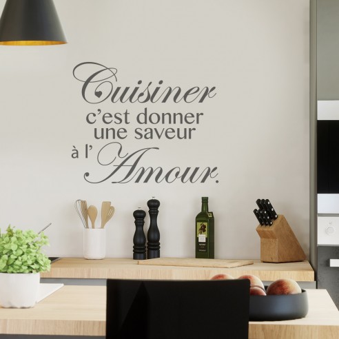 Stickers cuisiner c'est donner une...