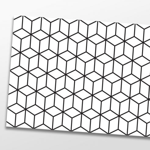 Kit 5 stickers motifs géométriques noir et blanc