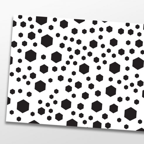 Kit 5 stickers motifs géométriques noir et blanc