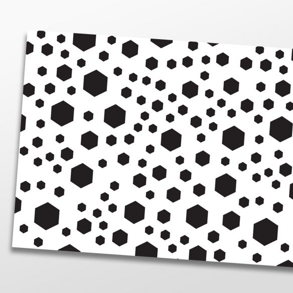 Kit 5 stickers motifs géométriques noir et blanc