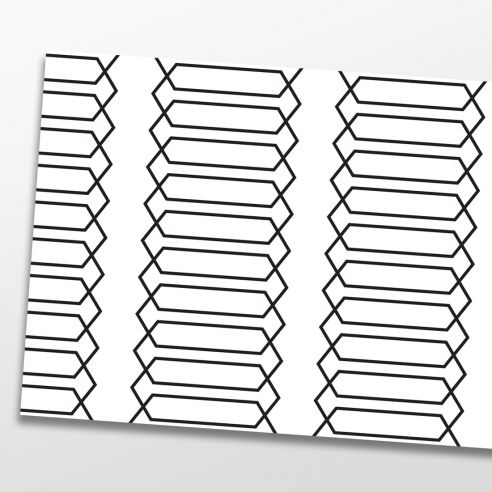 Kit 5 stickers motifs géométriques noir et blanc