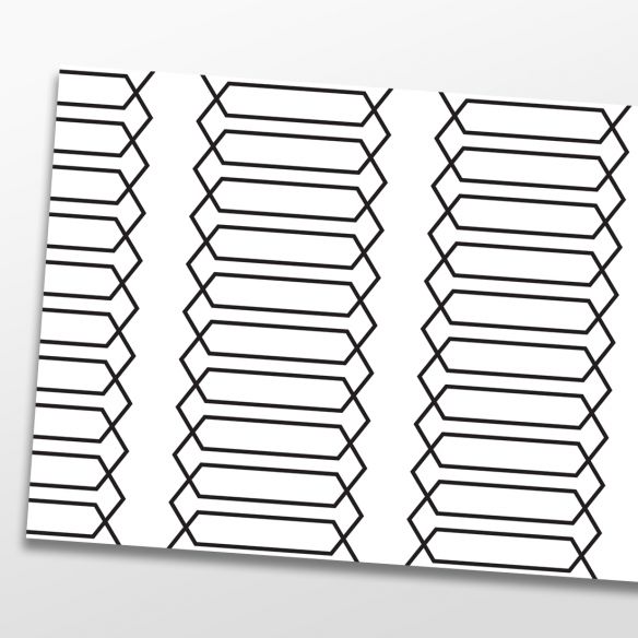 Kit 5 stickers motifs géométriques noir et blanc