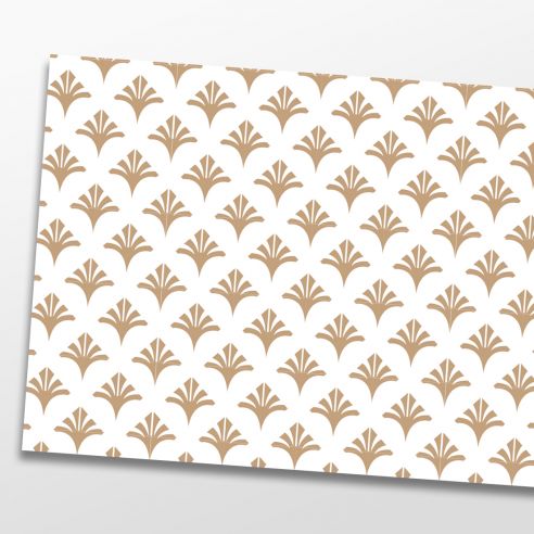 Kit 5 stickers motifs déco beige