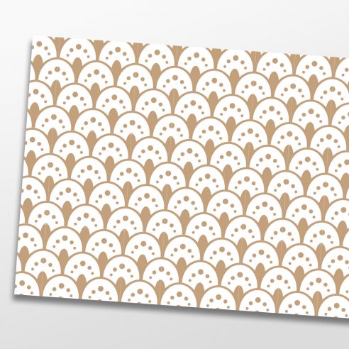 Kit 5 stickers motifs déco beige