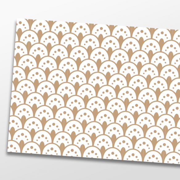 Kit 5 stickers motifs déco beige