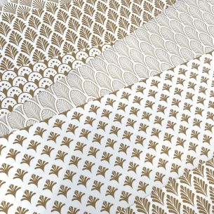 Kit 5 stickers motifs déco beige 2