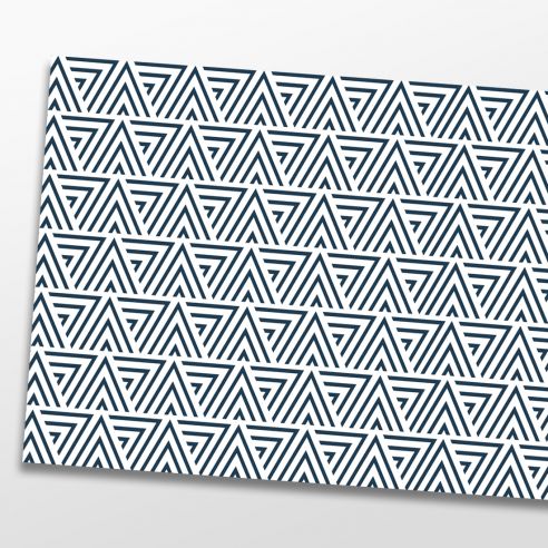 Kit 5 stickers motifs géométriques bleu marine