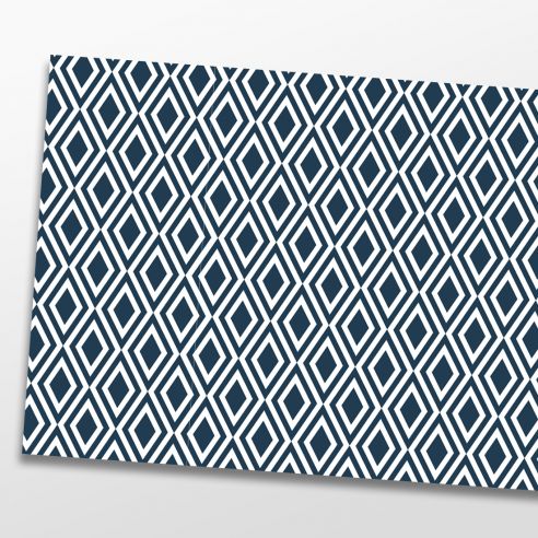 Kit 5 stickers motifs géométriques bleu marine