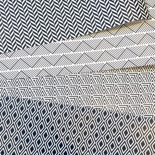 Kit 5 stickers motifs géométriques bleu marine 2