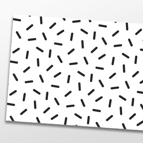 Kit de 6 stickers contremarche d'escalier motifs noir et blanc