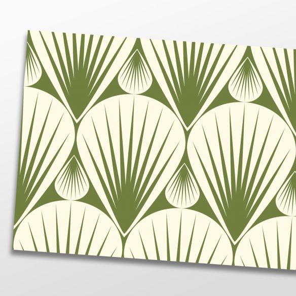 Kit 5 stickers vintage vert kaki