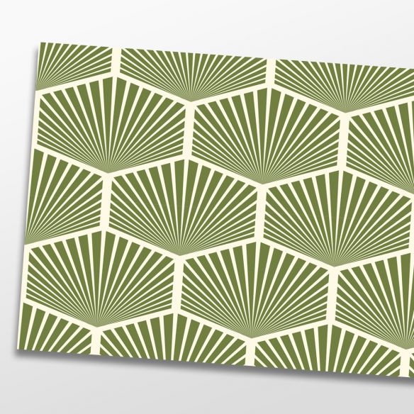 Kit 5 stickers vintage vert kaki