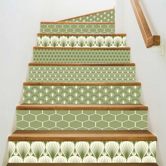 Kit 5 stickers vintage vert kaki