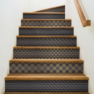 Kit 5 stickers design contremarches d'escaliers