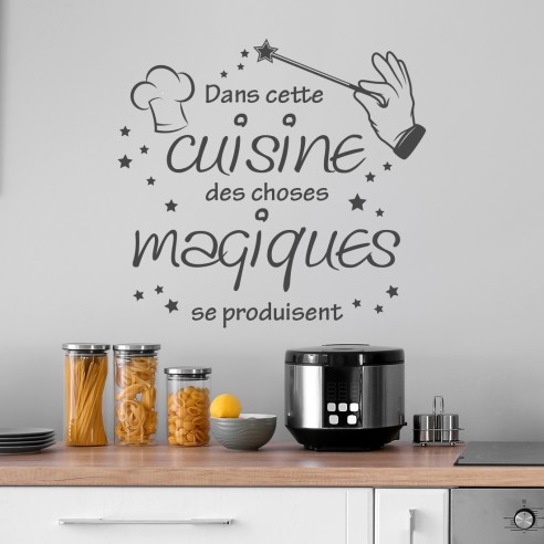 Sticker mural cuisine  Stickers muraux cuisine, Stickers cuisine,  Citations de cuisine