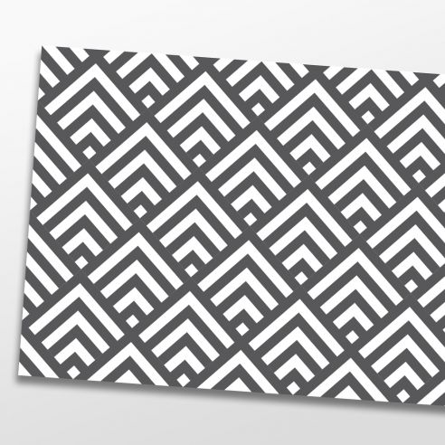 Kit 6 stickers géométrique gris foncé