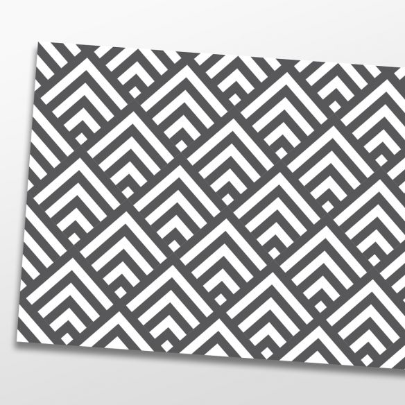 Kit 6 stickers géométrique gris foncé