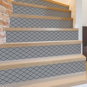 Kit 6 stickers géométrique gris foncé