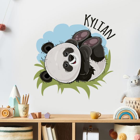 Sticker panda avec prénom