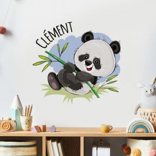 Sticker panda avec prénom 2