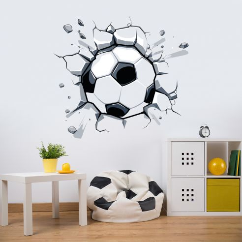 Sticker ballon football 3d