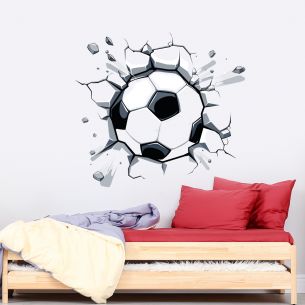 Sticker ballon football 3d