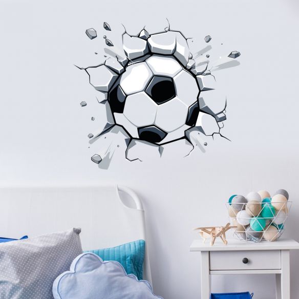 Sticker ballon football 3d