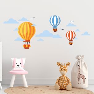 Sticker nuages et montgolfières 2