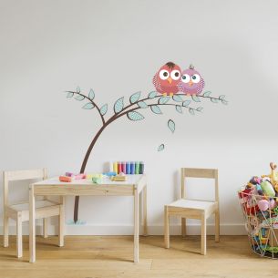 Sticker arbre hibou 2